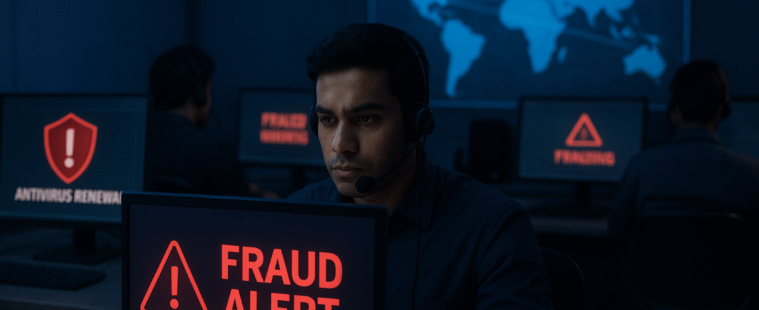 Unauthorized Call Centre Scam in Mumbai Targeting US Citizens via Antivirus Renewal Fraud
